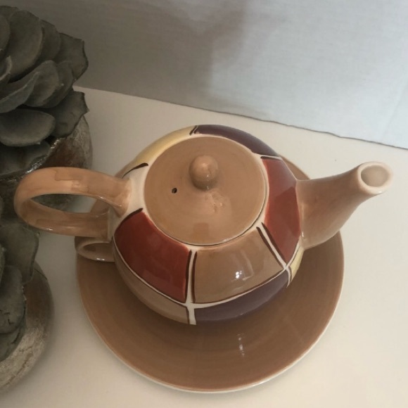 Canhome global ceramic tea 4 one hand painted set - Picture 13 of 16